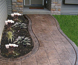 Stamped Concrete Sidewalk